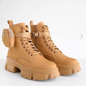 Steve Madden Combat Boots - THORA-P TAN
